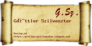 Göttler Szilveszter névjegykártya