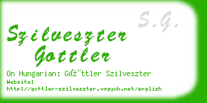 szilveszter gottler business card